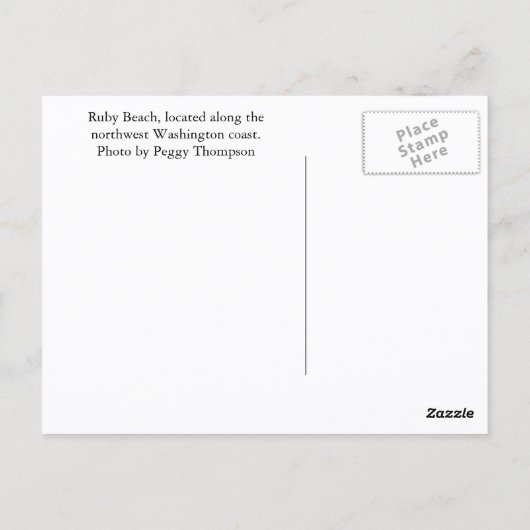 ルビービーチ、ワシントン州 旅行写真 ポストカード (裏面)
