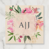 ルビーピンク牡丹フローラアイボリー結婚ズ フェイバータグ (裏面)