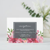 ルビーピンク牡丹フローラボタニッ結婚クス エンクロージャーカード (スタンド正面)
