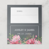 ルビーピンク牡丹フローラボタニッ結婚クス プレイスカード (外部開封)