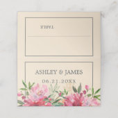 ルビーピンク牡丹フローラボタニッ結婚クス プレイスカード (外部開封)