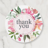 ルビーピンク牡丹フローラ植物学結婚の感謝 フェイバータグ (正面)