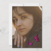 ルビーファンシーレッドバタフライキンセアニェラ招待状 招待状 (裏面)