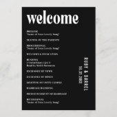 ルビーブラックモダンウェディング プログラム (正面)