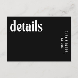 ルビーブラックモダン結婚ズ エンクロージャーカード