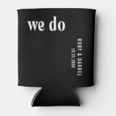 ルビーブラックモダン結婚ズ 缶クーラー (正面)