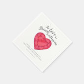 ルビーポスト結婚の1周年記念パーティー スタンダードカクテルナプキン (角)