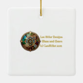 ルビーポメグラナートハートスチームパンクシリーズ セラミックオーナメント (裏面)