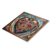 ルビーポメグラナートハートスチームパンクシリーズ タイル (側面)