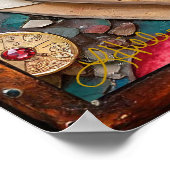 ルビーポメグラナートハートスチームパンクシリーズ ポスター (角)