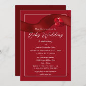 ルビーリボン, 結婚40周年記念日 招待状 (正面/裏面)