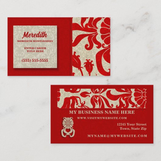 ルビーレッドとチューペダマスク 名刺 (正面/裏面)