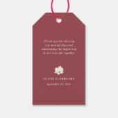 ルビーレッドとホワイトの花の感謝を込めて ギフトタグ (裏面)