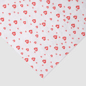 ルビーレッドのバレンタインハートパターン 薄葉紙 (詳細)