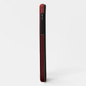 ルビーレッドのフェイクブラシドメタル Case-Mate iPhoneケース (裏面/左)