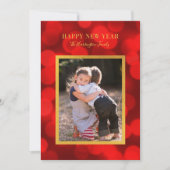 ルビーレッドのボケライト フェイクゴールド おめでとうございます シーズンカード (正面)