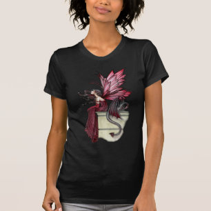 ルビーレッドの妖精とドラゴンのTシャツ Tシャツ