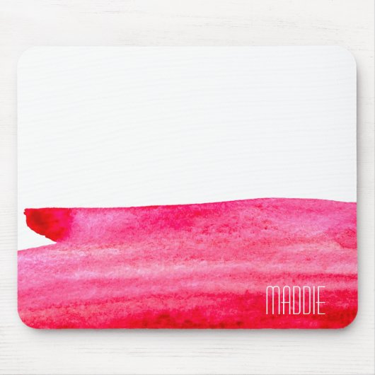 ルビーレッドの水の色のミニマリスト マウスパッド (正面)