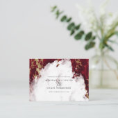 ルビーレッドの水彩色Geode裸足Bride™ 名刺 (スタンド正面)