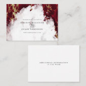 ルビーレッドの水彩色Geode裸足Bride™ 名刺 (正面/裏面)