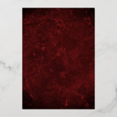 ルビーレッドエレガント金ゴールドバタフライキンセアニェラ 箔招待状 (裏面)