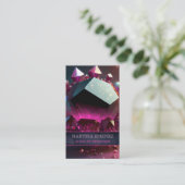 ルビーレッドクリスタルジェムストーンエレガンスラグジュアリーモダン 名刺 (スタンド正面)