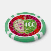 ルビーレッドグリッター先生Apple 企業の Business ポーカーチップ (シングル)