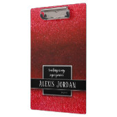 ルビーレッドグリッター白黒先生すごい力 クリップボード (左)