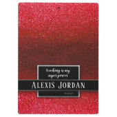 ルビーレッドグリッター白黒先生すごい力 クリップボード (裏面)