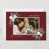ルビーレッドグリーナリーヴィンテージクリスマスツー写真 シーズンカード (正面)