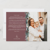 ルビーレッドグリーナリーヴィンテージクリスマスツー写真 シーズンカード (裏面)