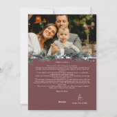 ルビーレッドグリーナリーヴィンテージクリスマスファミリー写真 シーズンカード (裏面)