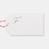 ルビーレッドグリーナリーヴィンテージメリークリスマス ギフトタグ (裏面横)