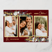 ルビーレッドグリーン ヴィンテージ フォト コラージュ 5枚 箔シーズンカード (正面)