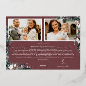 ルビーレッドグリーン ヴィンテージ フォト コラージュ 5枚 箔シーズンカード (裏面)