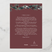 ルビーレッドグリーン Vintage 四枚の写真のコラージュ 箔シーズンカード (裏面)