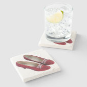 ルビーレッドスリッパ邪悪な石コースター！ ストーンコースター (横)