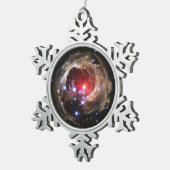 ルビーレッドスーパージャイアントスターダスト スノーフレークピューターオーナメント (右)