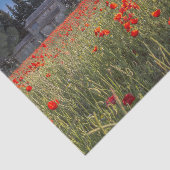 ルビーレッドチューリップフィールド付きストーンファームハウス 薄葉紙 (詳細)