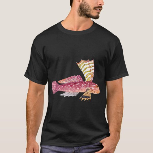 ルビーレッドドラゴネット-Synchiropus Sycorax Tシャツ (正面)