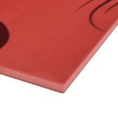 ルビーレッドハイビスカスフローラガラスのチョッピングボード カッティングボード (角)