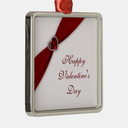 ルビーレッドバレンタインデーオーナメント メタルオーナメント (右)