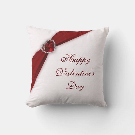 ルビーレッドバレンタインデー装飾用クッション クッション (正面)