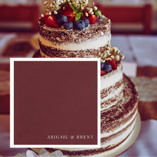 ルビーレッドパーソナライズされたカクテル結婚ズ スタンダードカクテルナプキン