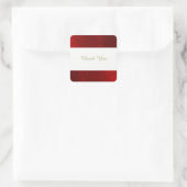 ルビーレッドフェイクグリッターありがとう スクエアシール (バッグ)