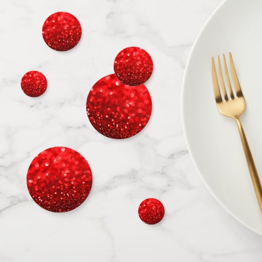 ルビーレッドフェイクグリッタープリント コンフェッティ (グループ)