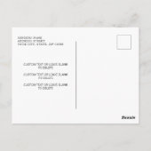 ルビーレッドフローラジオメトリックキンセニェラ招待状 ポストカード (裏面)