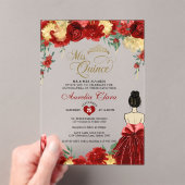 ルビーレッドフローラプリンセスミクリンスキンセアニラ アクリル招待状 (インサイチュ (ポータブル))