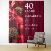 ルビーレッドフローラ40周年記念写真の背景 タペストリー (インサイチュ)