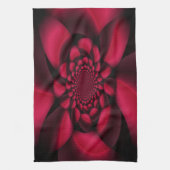 ルビーレッドブラックペタル キッチンタオル (縦)